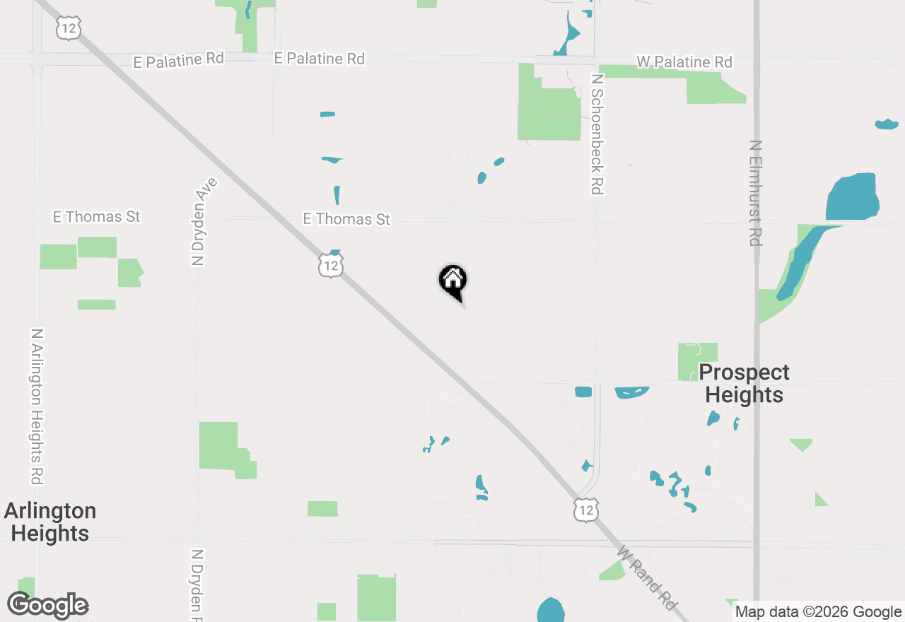 Map of 2315 E Olive Street #1G, Arlington Heights, IL 60004
