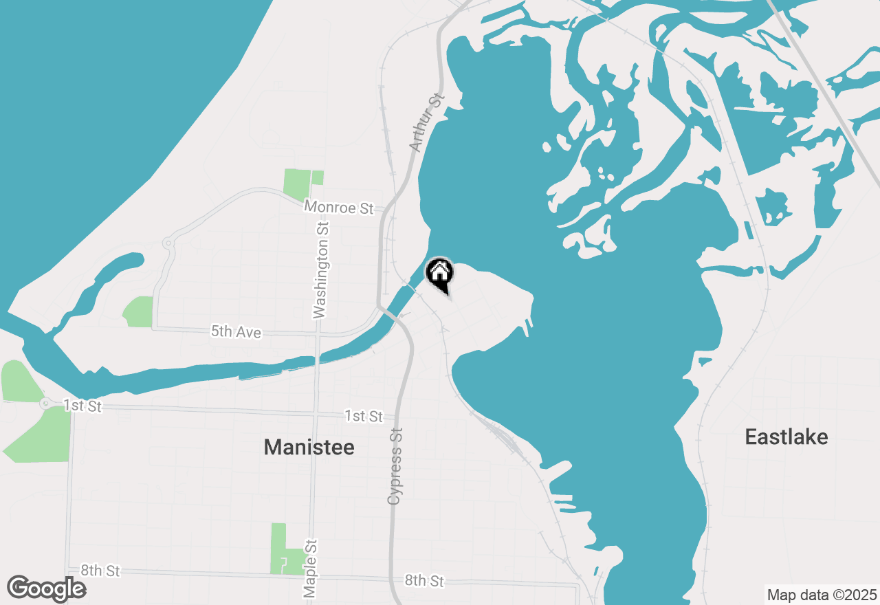Map of 254 River Street, Manistee, MI 49660