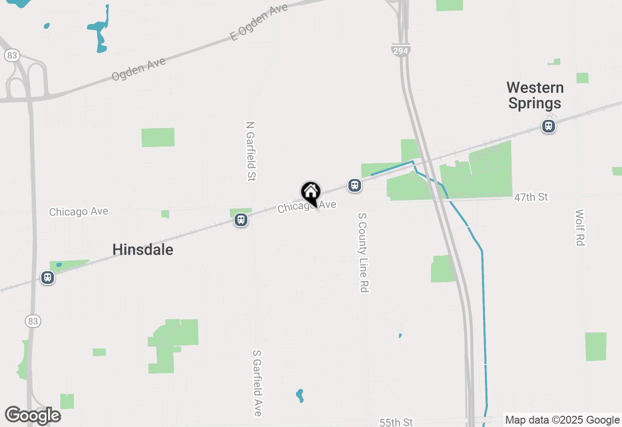 Map of 13 S Elm Street, Hinsdale, IL 60521