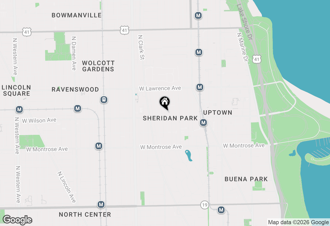 Map of 4616 N Beacon Street #1A, Chicago, IL 60640