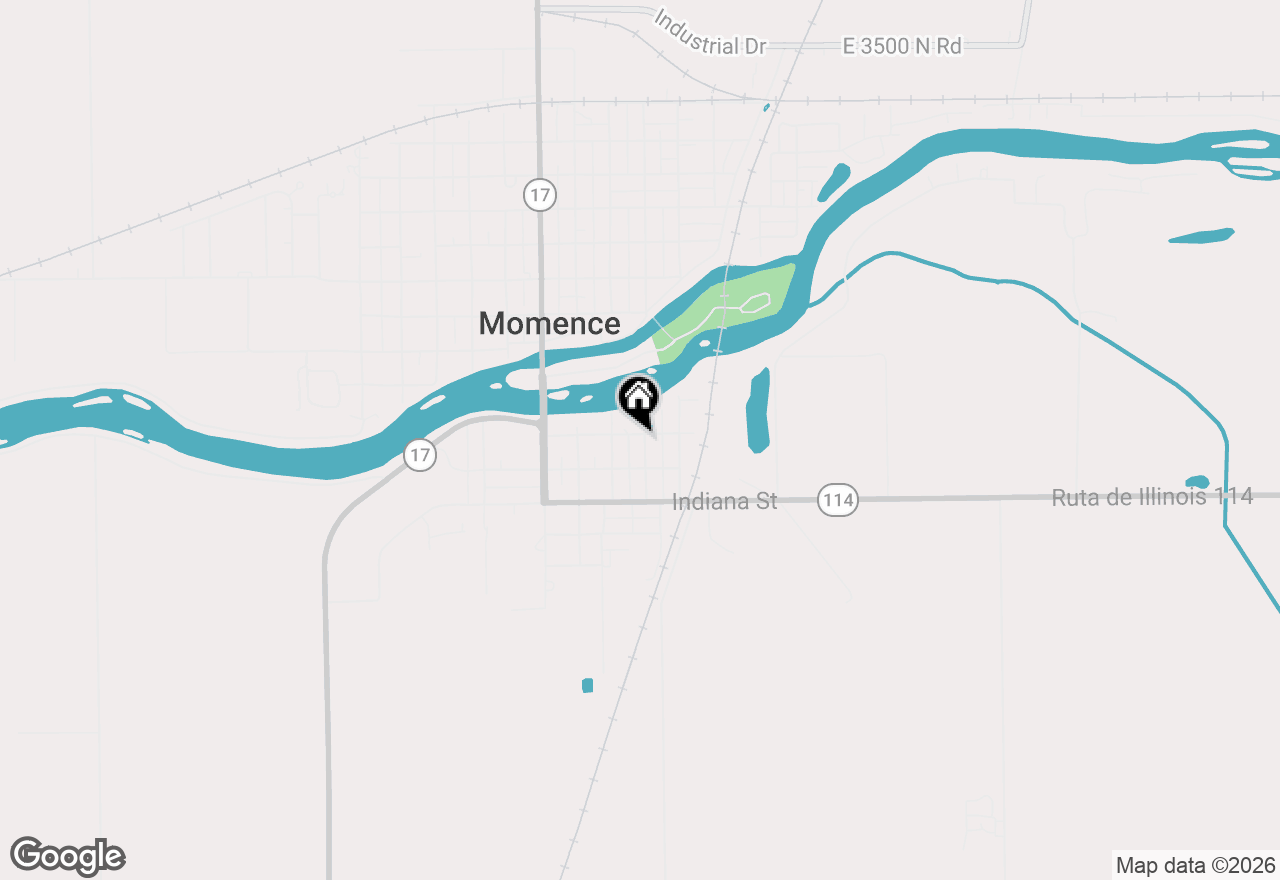 Map of 327 E Ohio Street, Momence, IL 60954