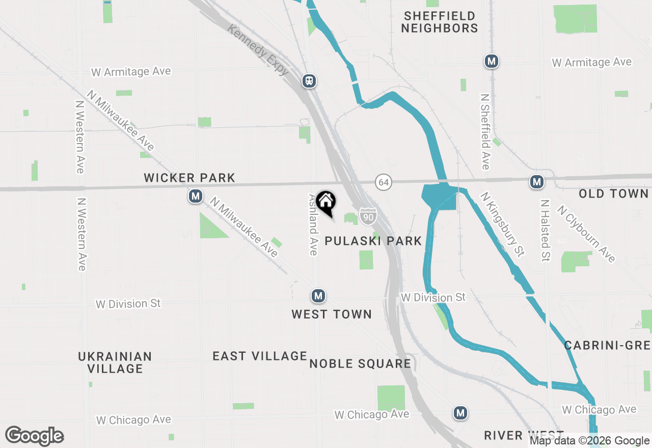 Map of 1436 N Bosworth Avenue #2, Chicago, IL 60642