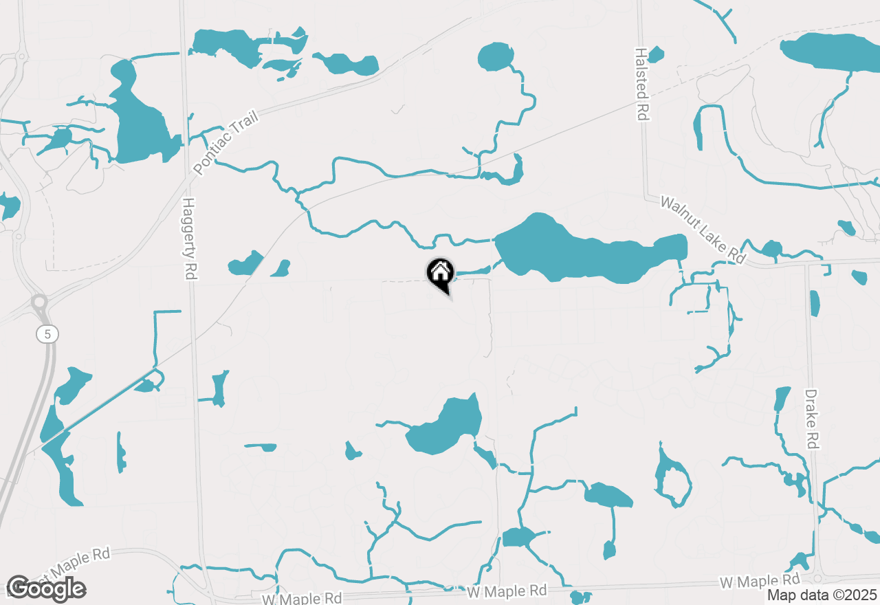 Map of 7220 Essex Drive, West Bloomfield, MI 48322