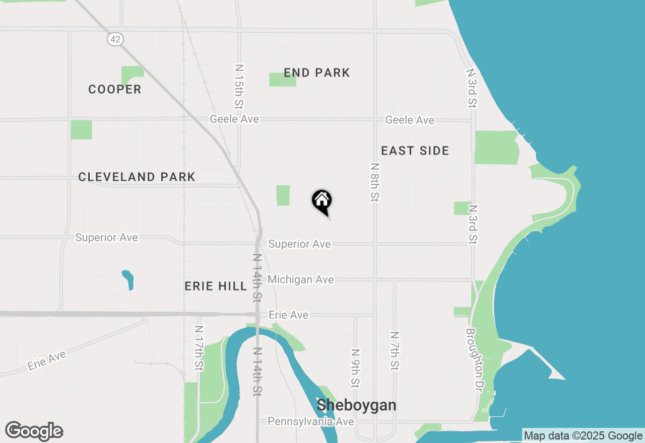 Map of 1607 N 11th St, Sheboygan, WI 53081
