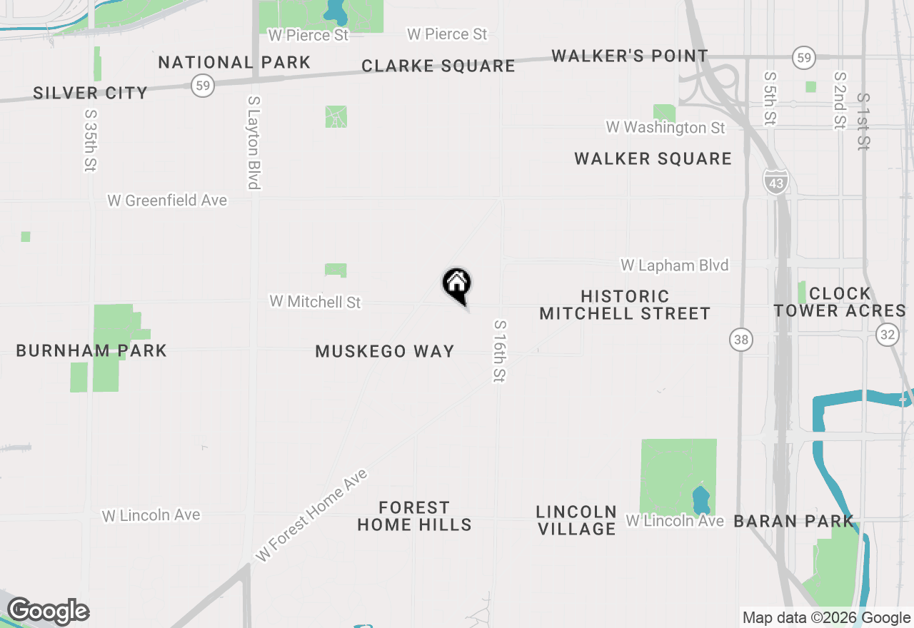 Map of 1715 S 18th St #1719, Milwaukee, WI 53204