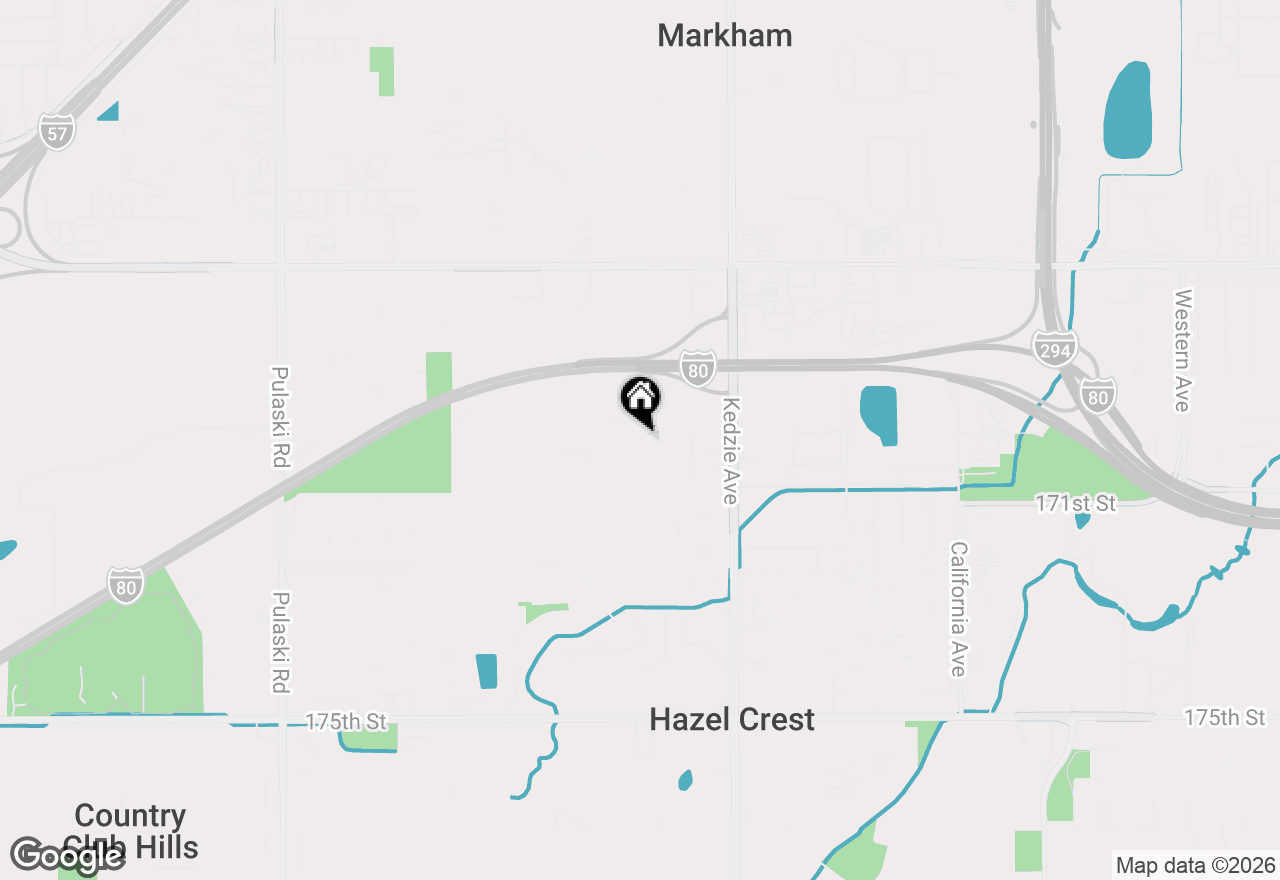 Map of 3318 Tulip Drive, Hazel Crest, IL 60429