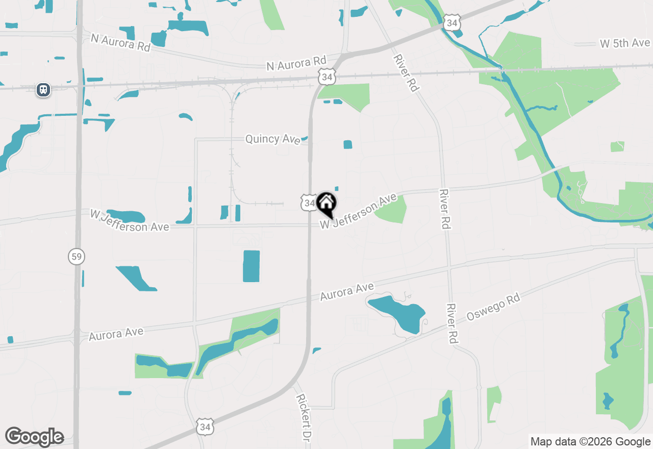 Map of 1486 W Jefferson Avenue #F, Naperville, IL 60540