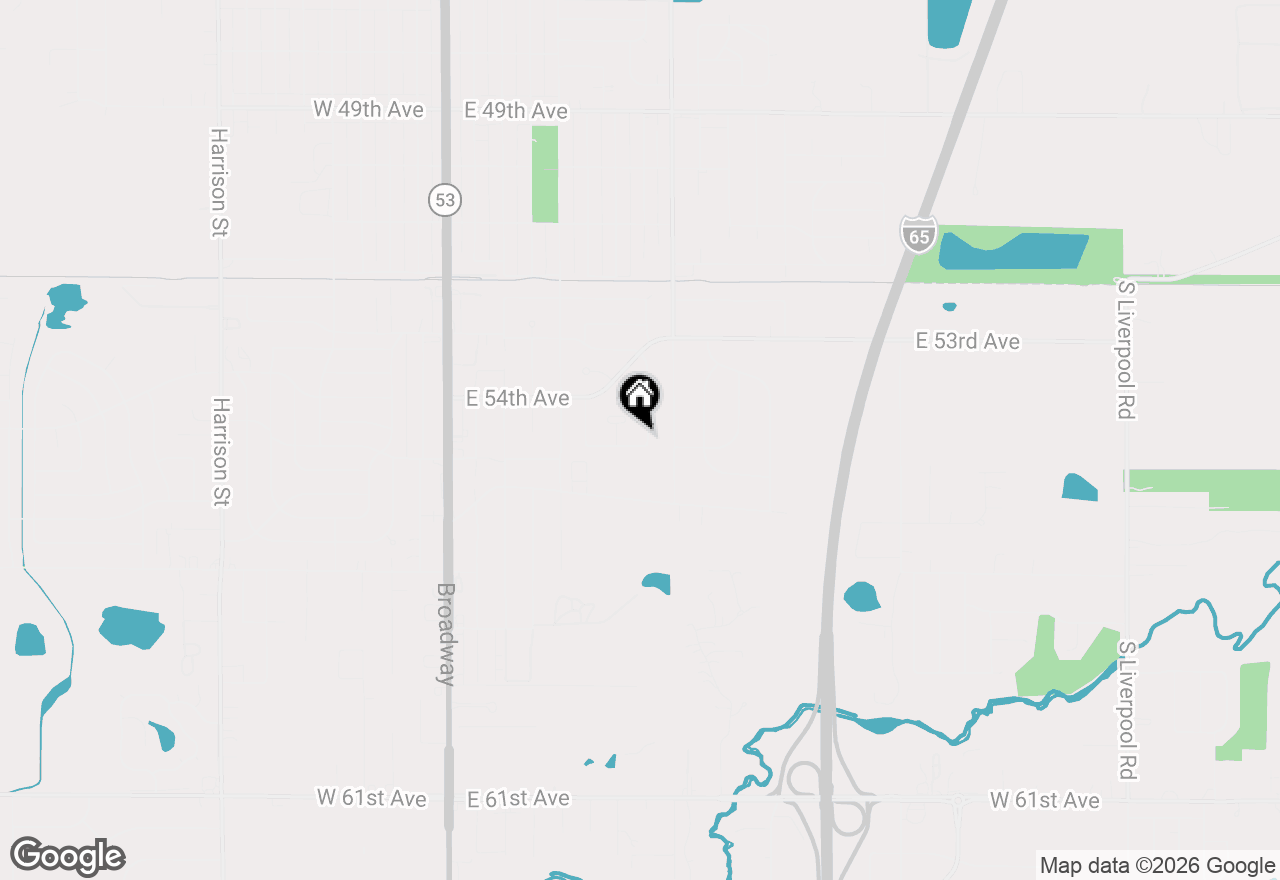 Map of 642 E 54th Place, Merrillville, IN 46410