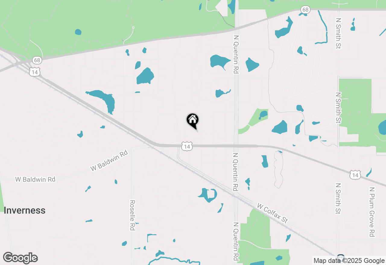 Map of 1055 W Myrtle Street, Palatine, IL 60067