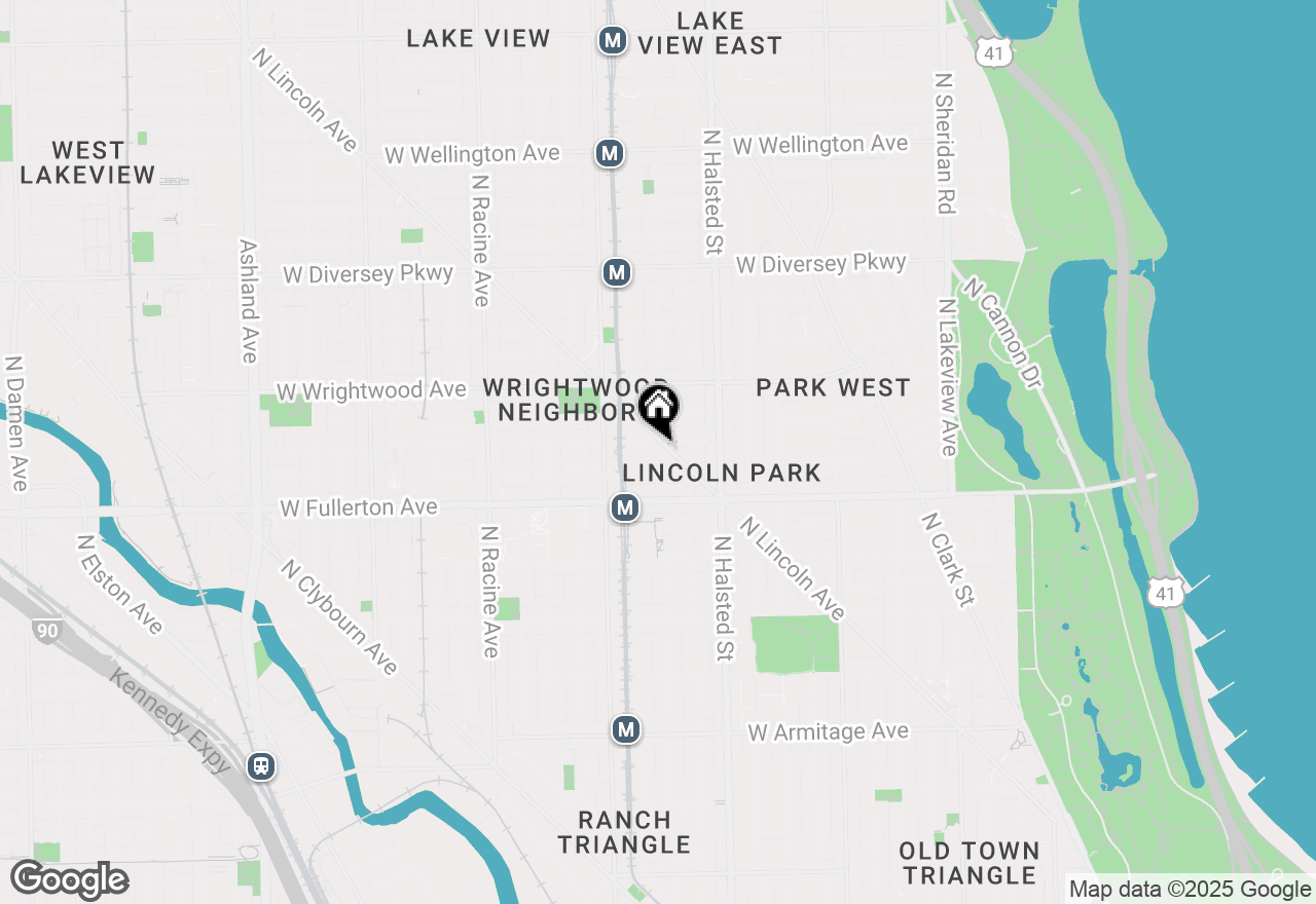 Map of 905 W Altgeld Street #1B, Chicago, IL 60614