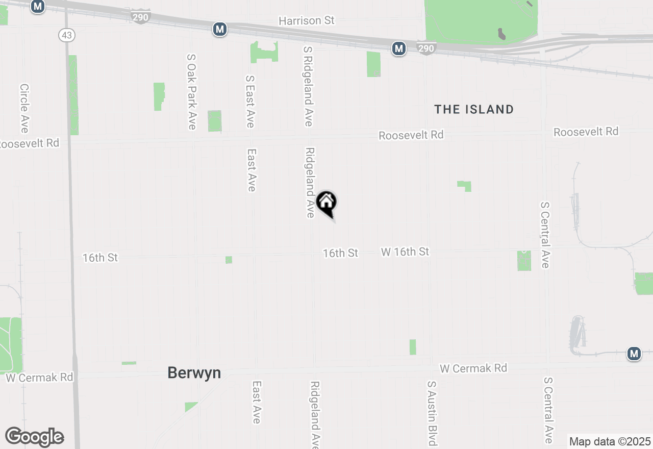 Map of 1521 S Cuyler Avenue, Berwyn, IL 60402