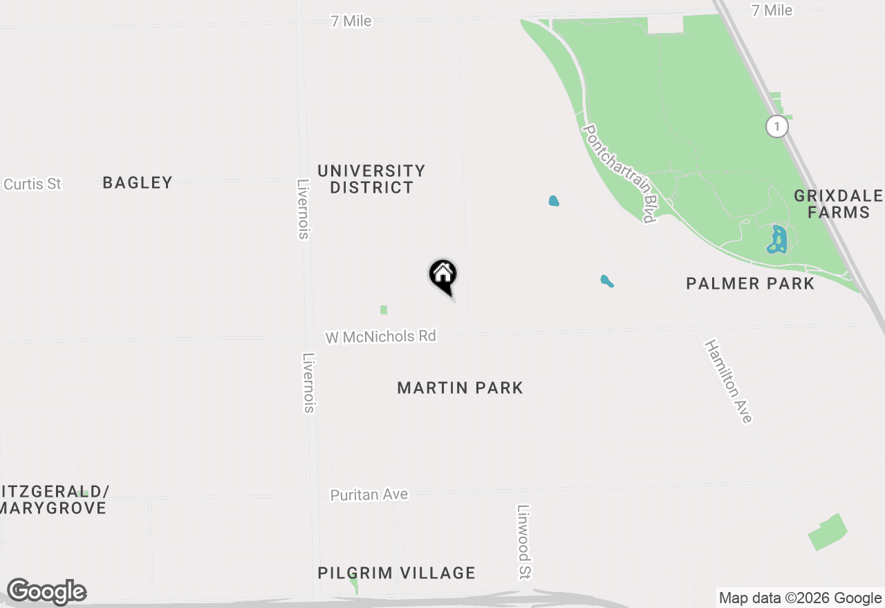 Map of 17198 Wildemere Street, Detroit, MI 48221