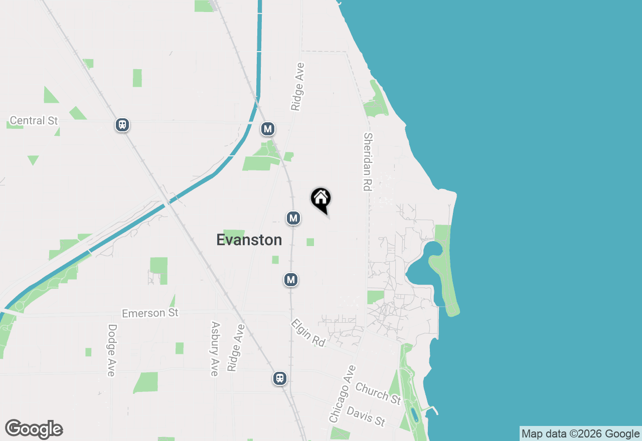 Map of 734 Noyes Street #O2, Evanston, IL 60201