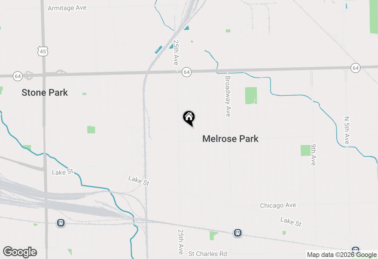 Map of 1531 N 24th Avenue, Melrose Park, IL 60160