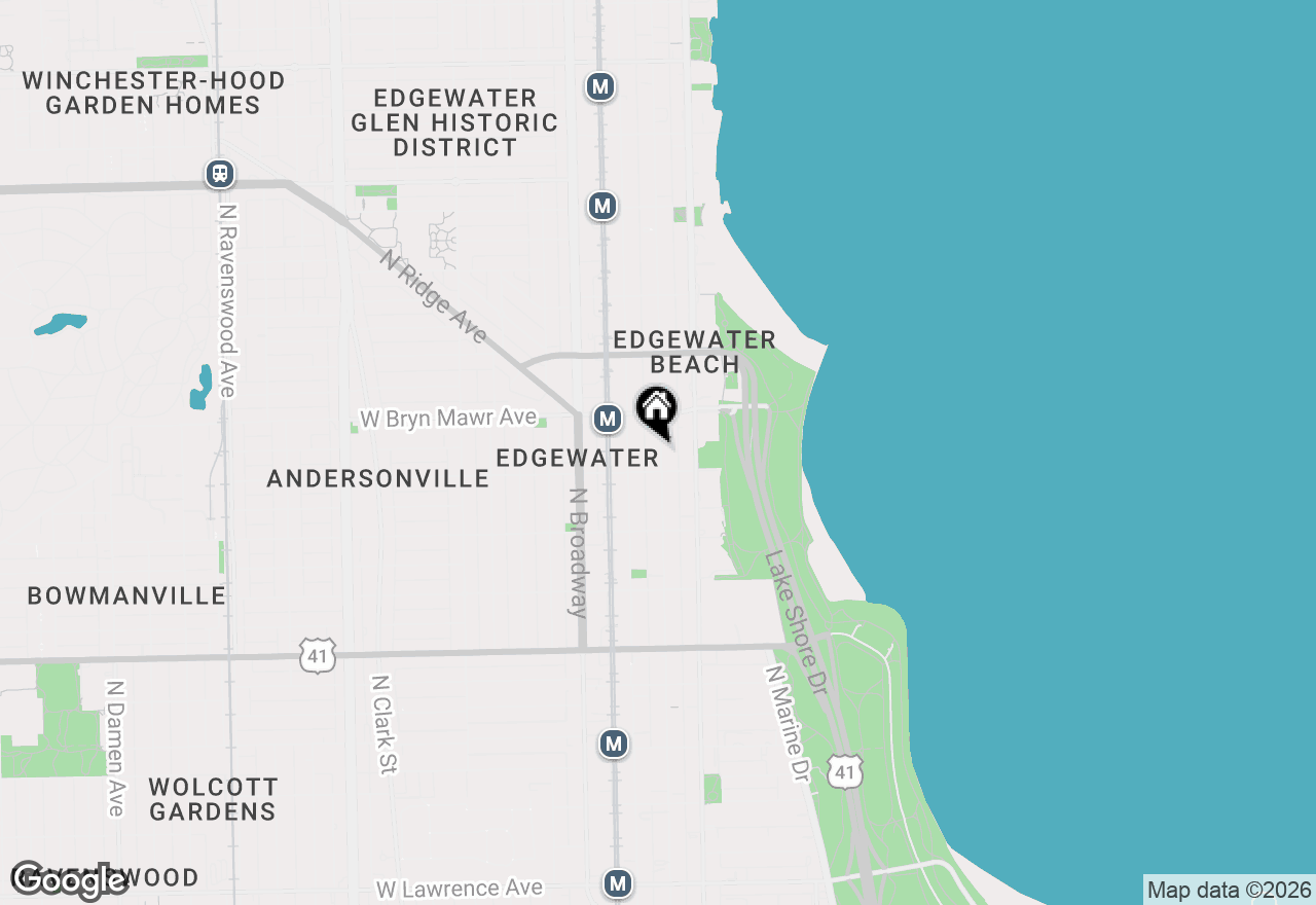 Map of 5516 N Kenmore Avenue #101, Chicago, IL 60640