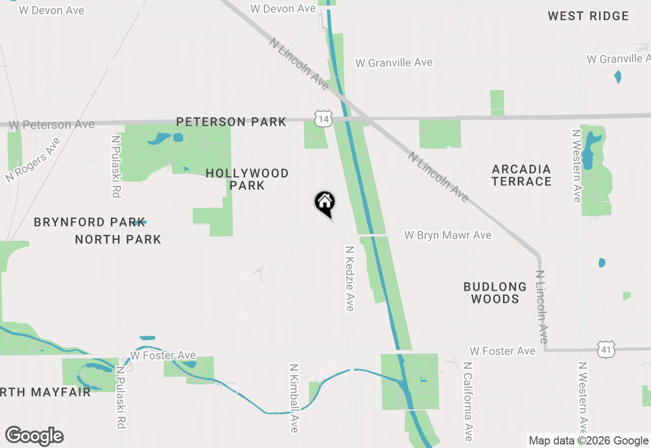 Map of 3253 W Olive Avenue #3W, Chicago, IL 60659