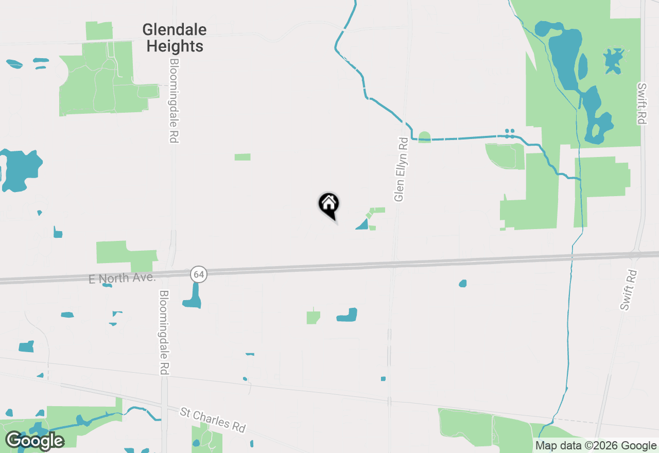 Map of 1261 Prairie Avenue #B, Glendale Heights, IL 60139