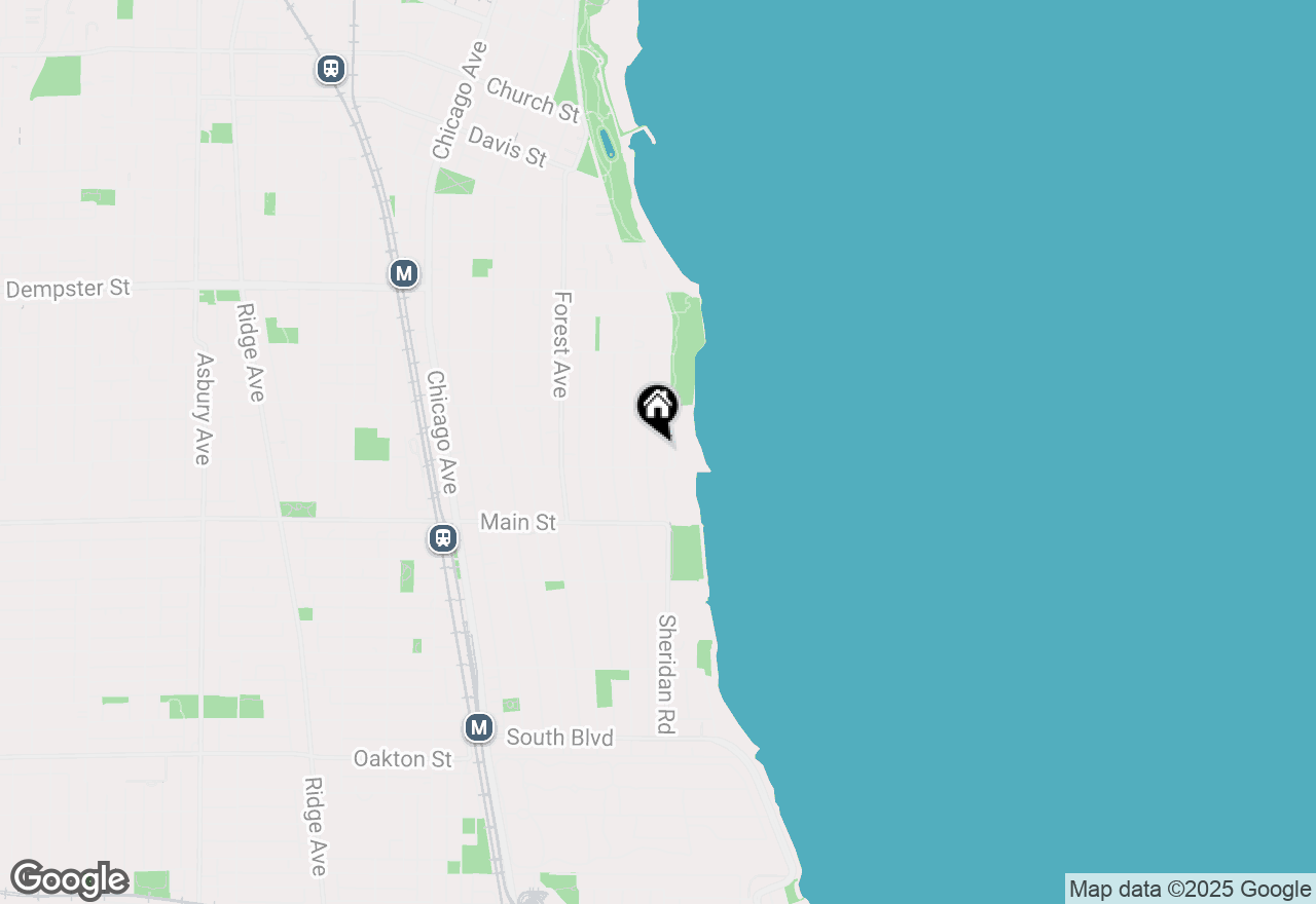 Map of 1012 Lake Shore Boulevard, Evanston, IL 60202