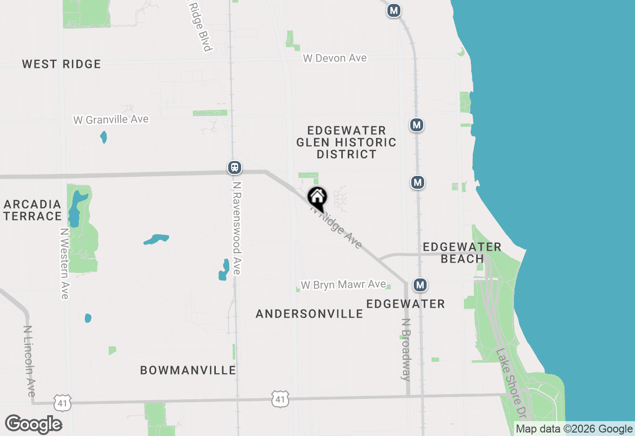 Map of 1501 W Ardmore Avenue #2, Chicago, IL 60660