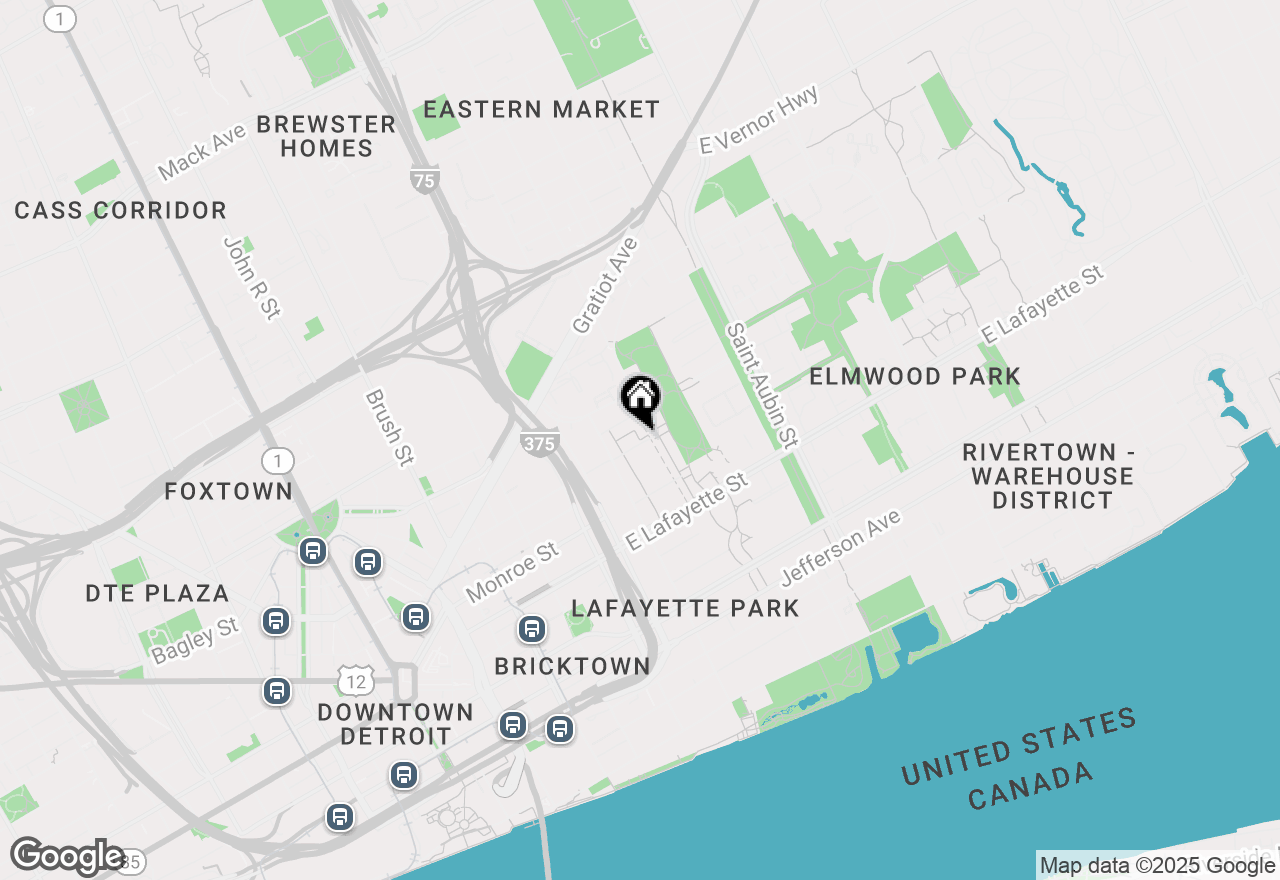 Map of 1351 Nicolet Place, Detroit, MI 48207
