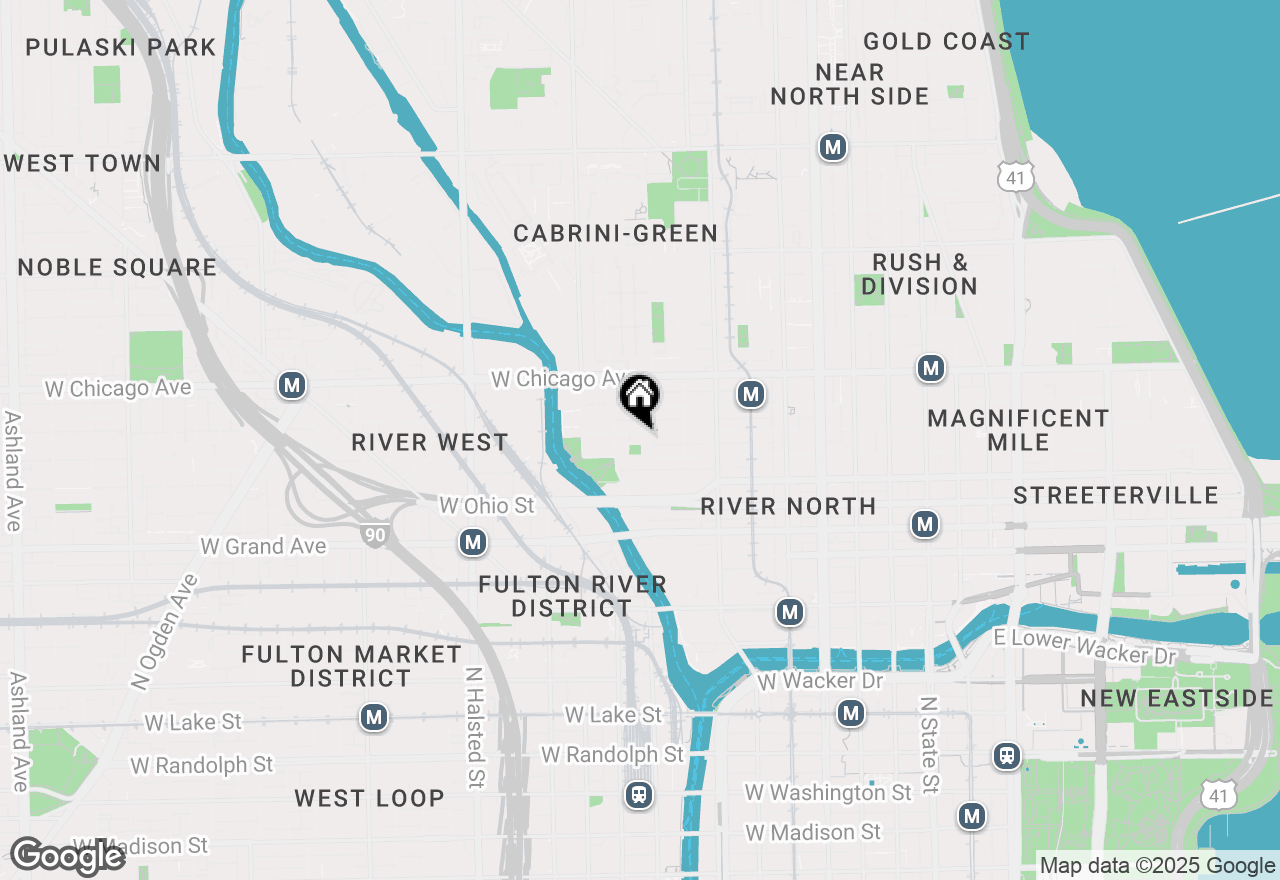 Map of 451 W Huron Street #P-129, Chicago, IL 60654