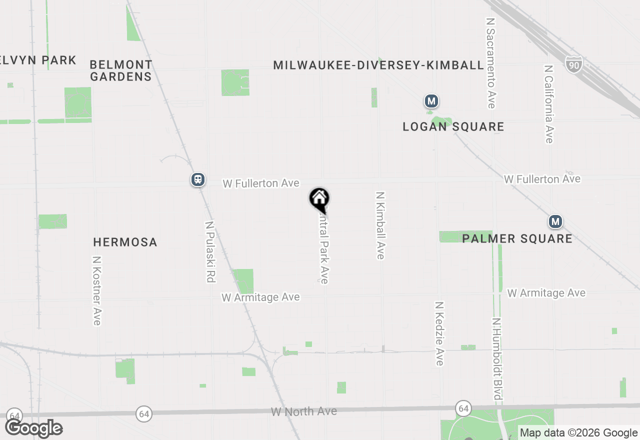 Map of 2238 N Central Park Avenue, Chicago, IL 60647