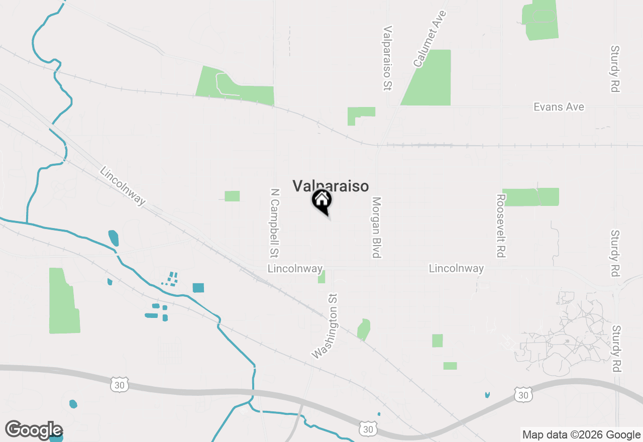 Map of 302 Lafayette Street, Valparaiso, IN 46383