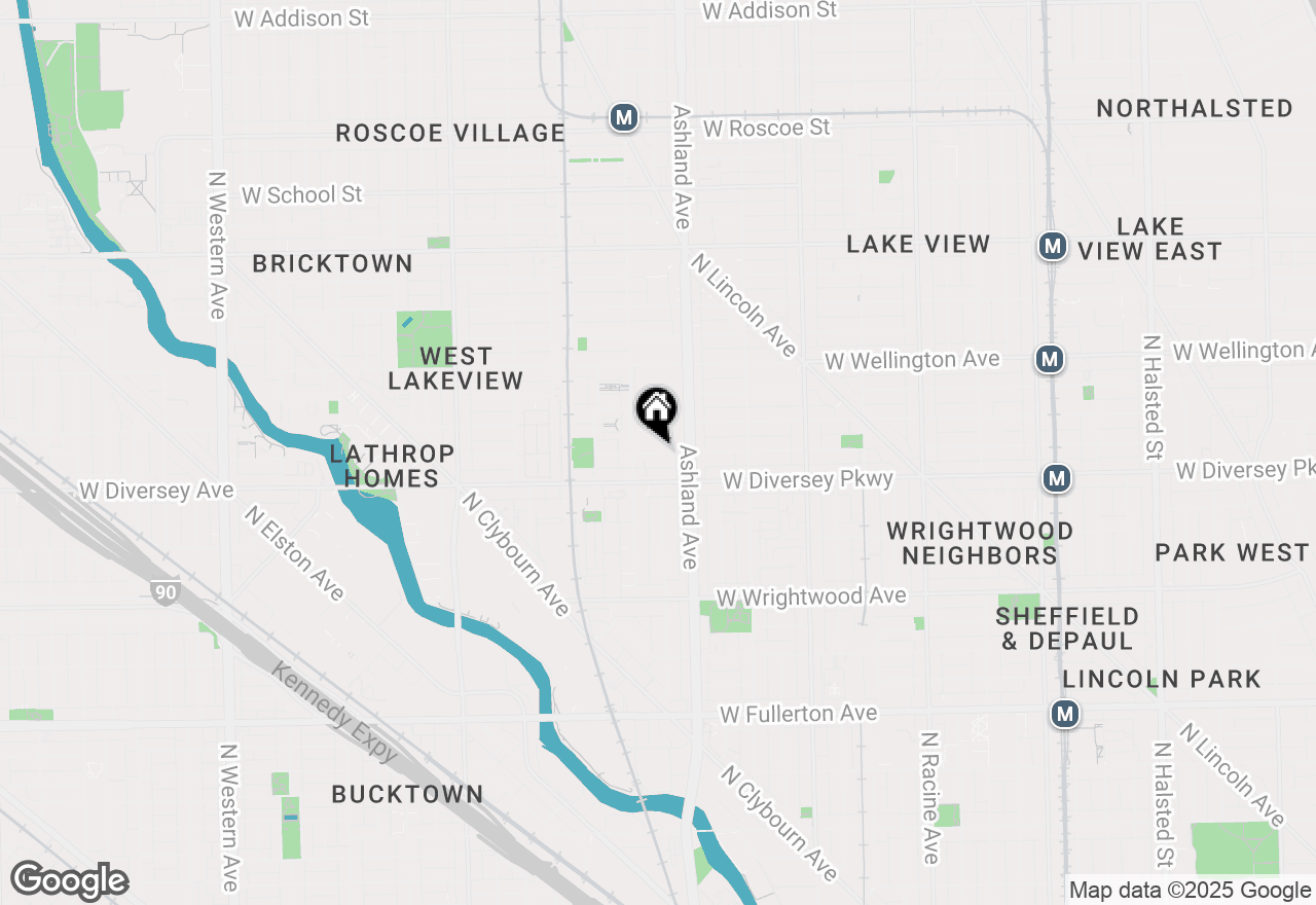 Map of 1650 W Wolfram Street, Chicago, IL 60657