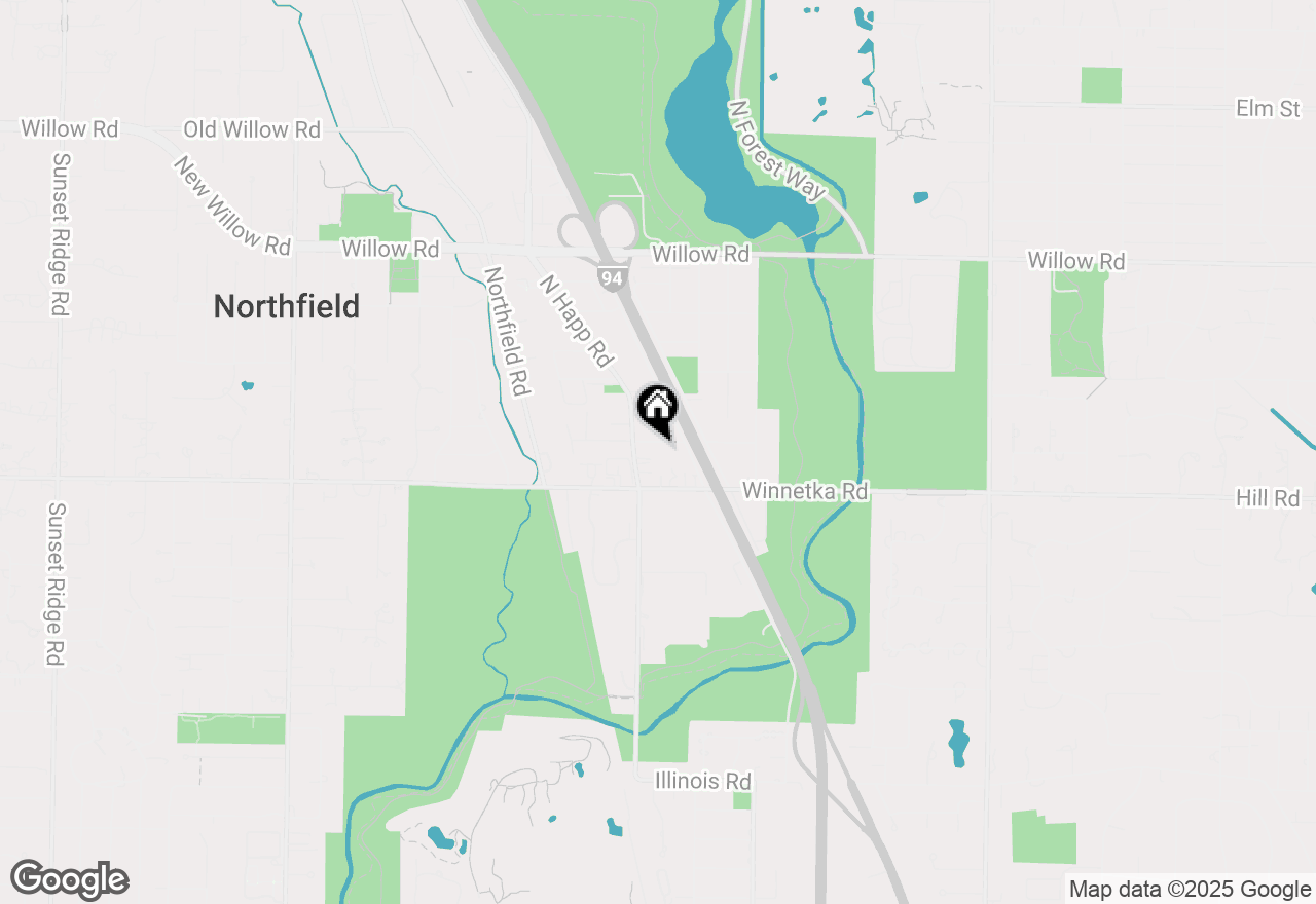 Map of 1656 Harding Road, Northfield, IL 60093