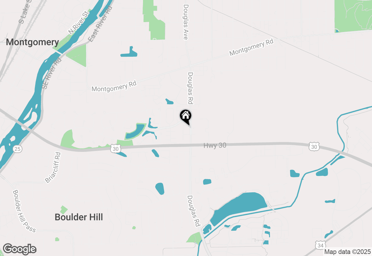 Map of 1851 Douglas Road, Montgomery, IL 60538