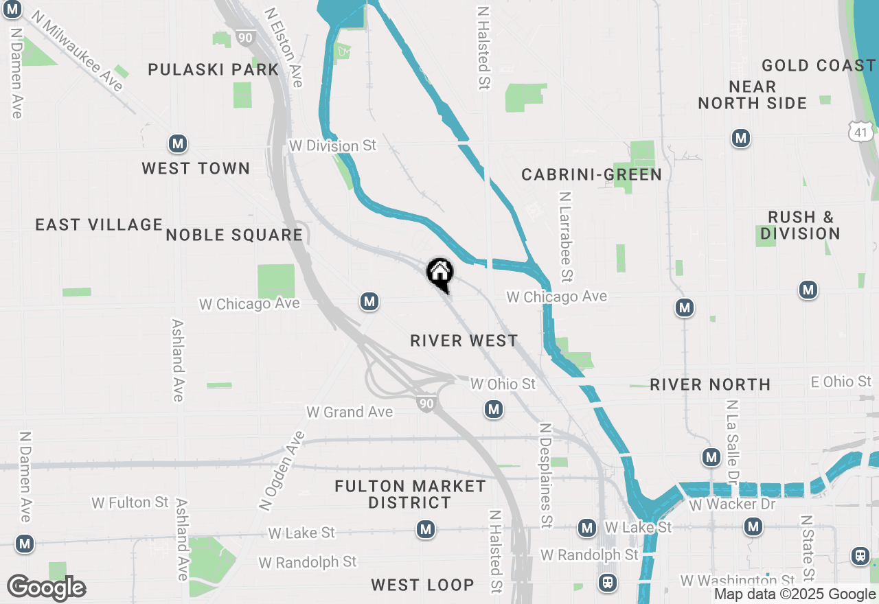 Map of 729 N Sangamon Street #307, Chicago, IL 60642