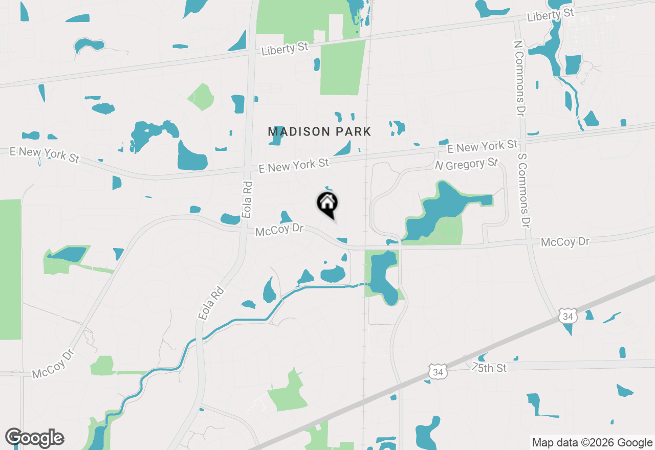 Map of 130 Creston Circle, Aurora, IL 60504