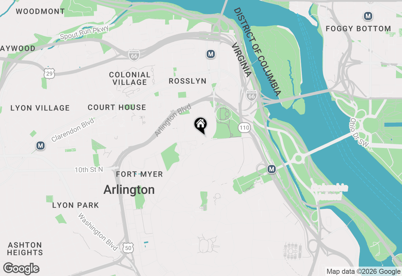 Map of 1414 12th Street N #1414A, Arlington, VA 22209