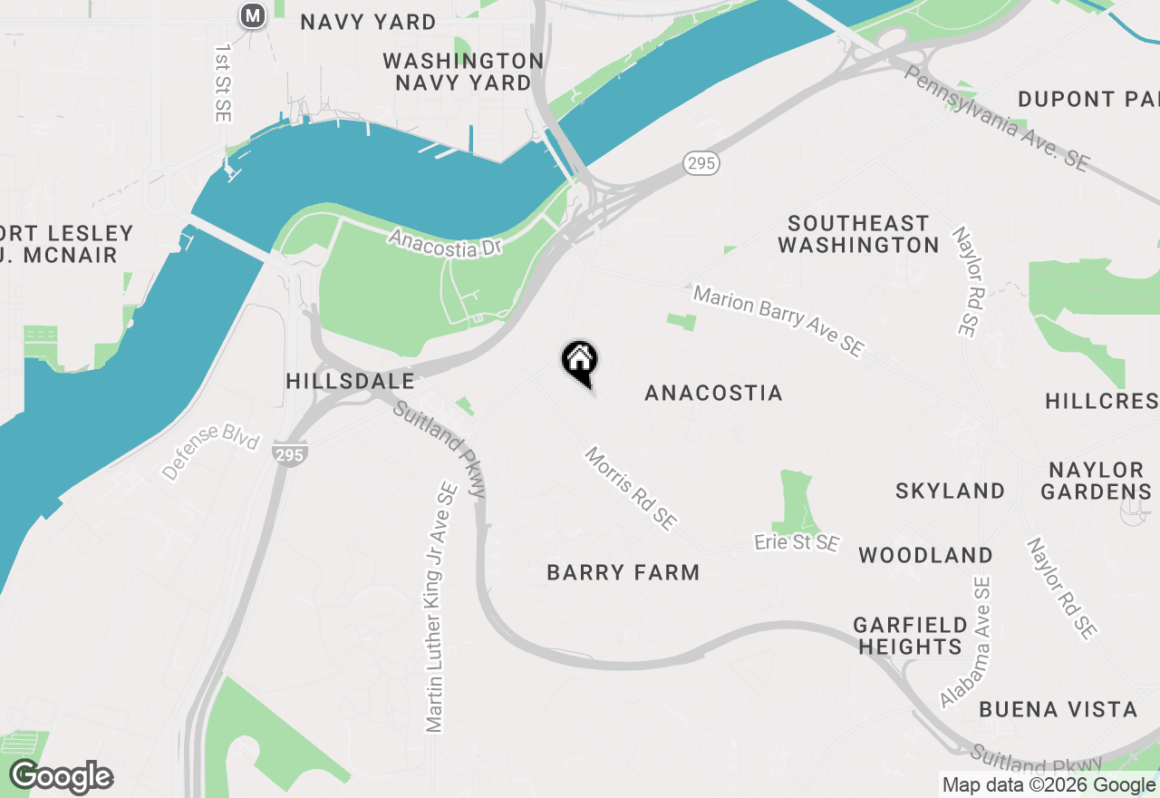 Map of 2336 Payne Terrace Se, Washington, DC 20020