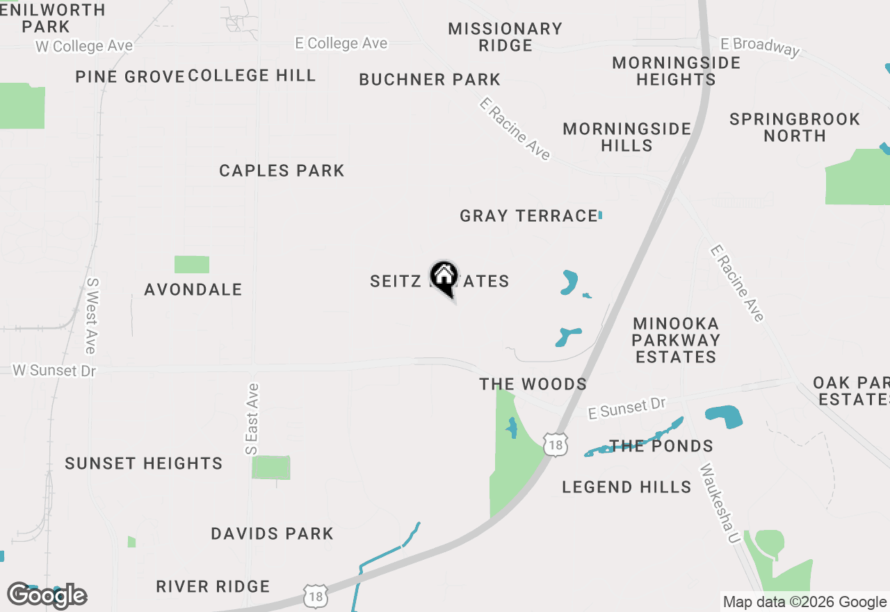 Map of 1205 Ayrshire Ln, Waukesha, WI 53186