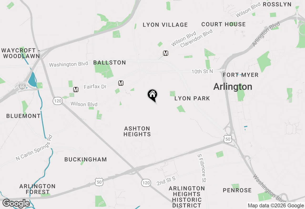 Map of 600 N Ivy Street, Arlington, VA 22201