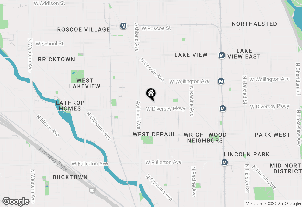 Map of 2820 N Greenview Street #I, Chicago, IL 60657