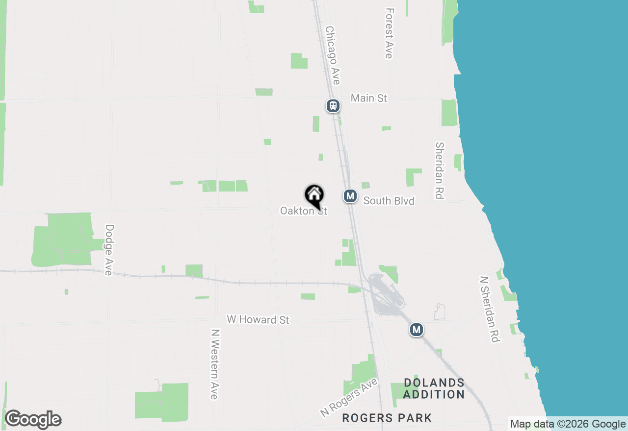 Map of 720 Oakton Street #3B, Evanston, IL 60202