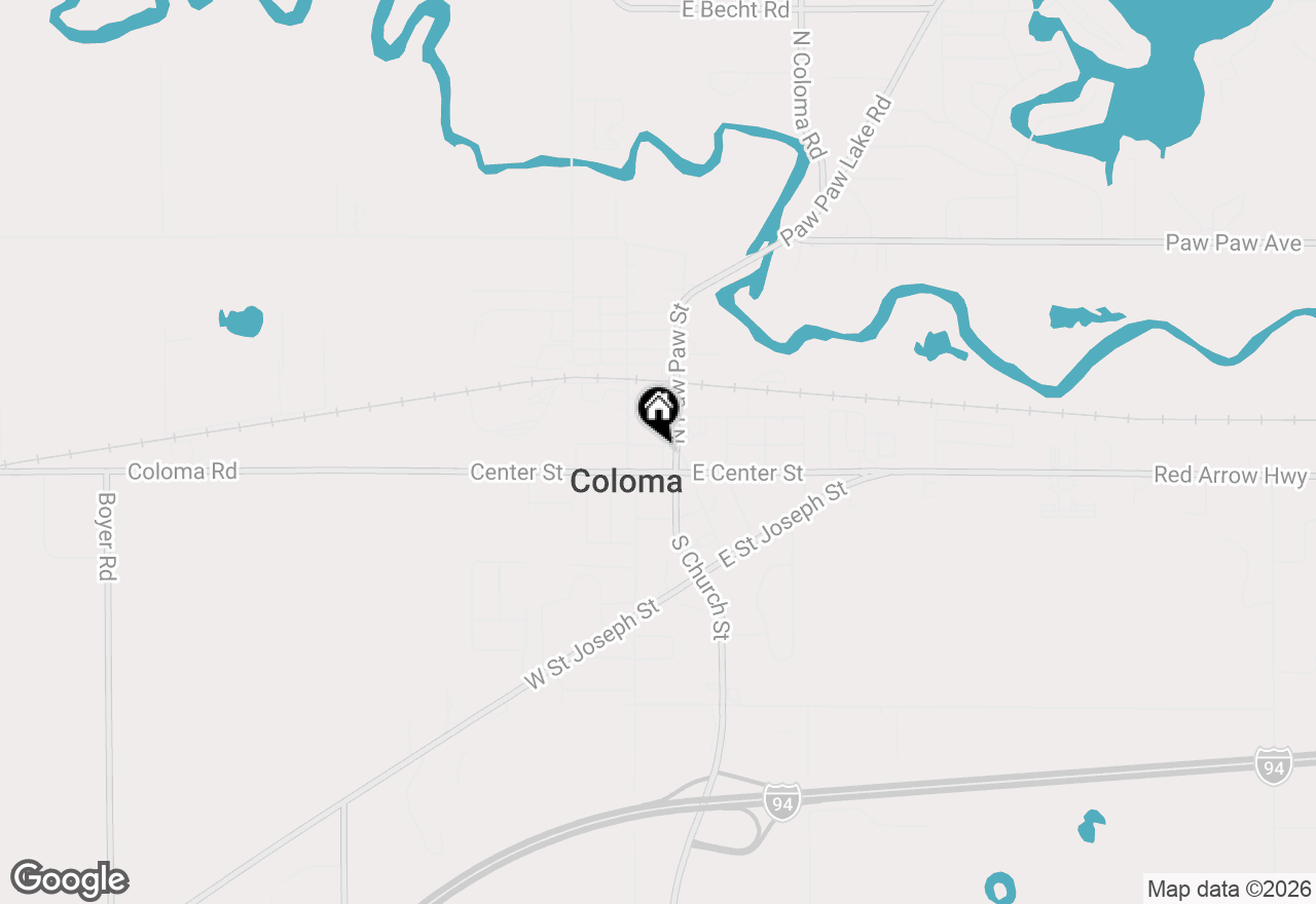 Map of 140 Baker Street, Coloma, MI 49038