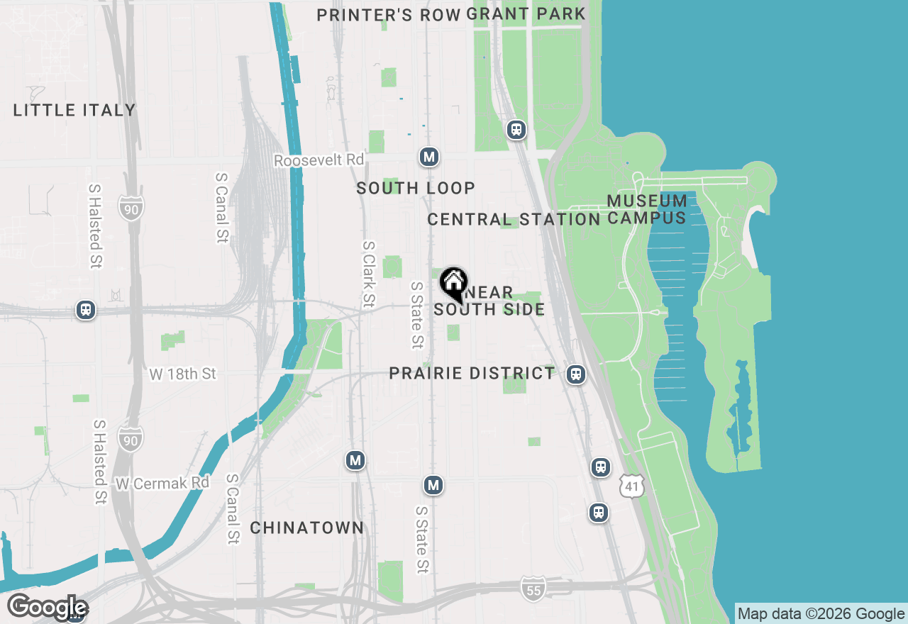 Map of 50 E 16th Street #415, Chicago, IL 60616