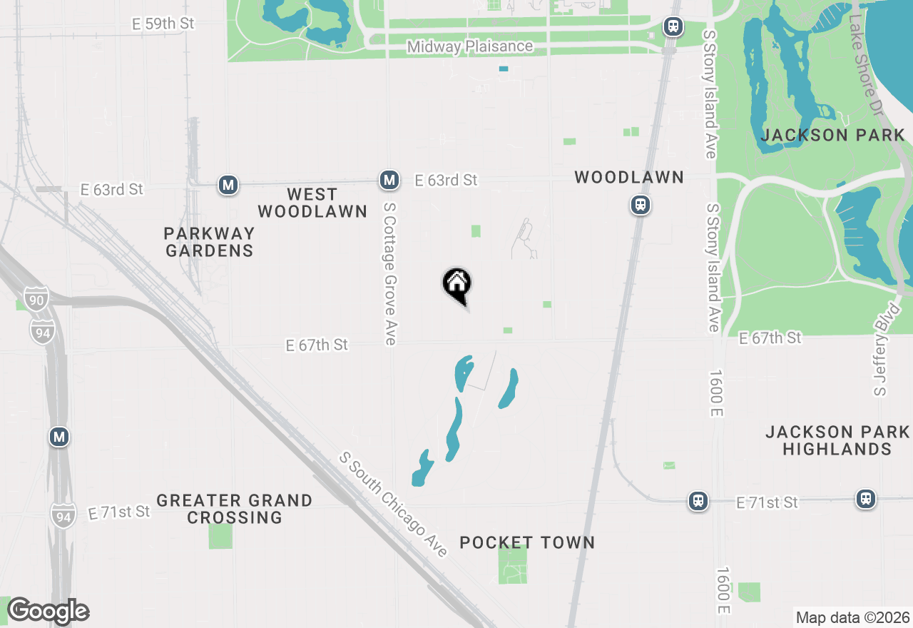 Map of 6617 S Ingleside Avenue #2N, Chicago, IL 60637