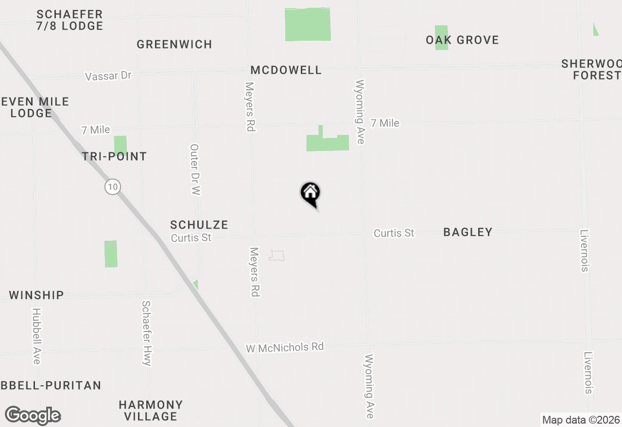 Map of 18293 Birwood Street, Detroit, MI 48221