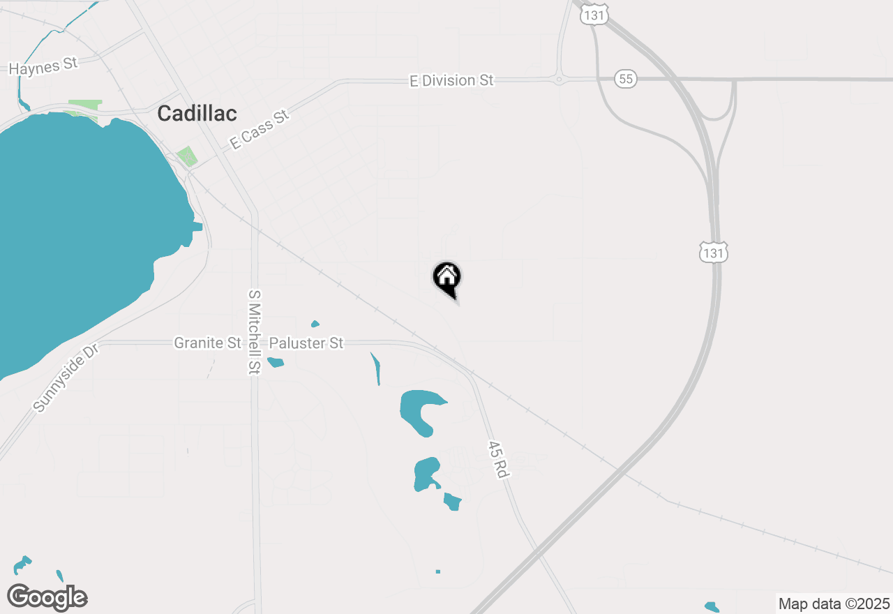 Map of 519 Whaley Street, Cadillac, MI 49601