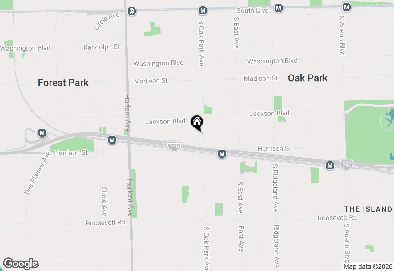Map of 804 S Grove Avenue, Oak Park, IL 60304