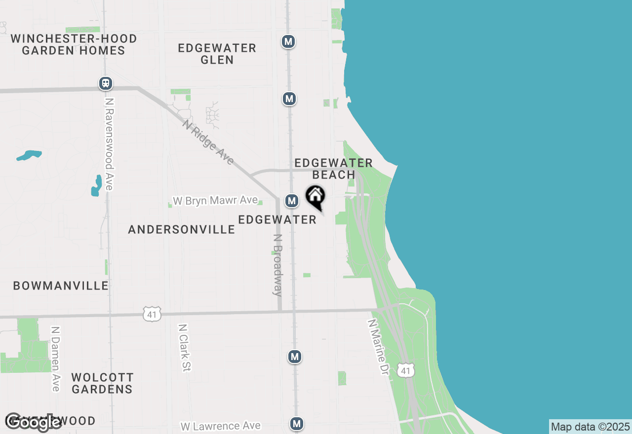 Map of 5516 N Kenmore Avenue #308, Chicago, IL 60640