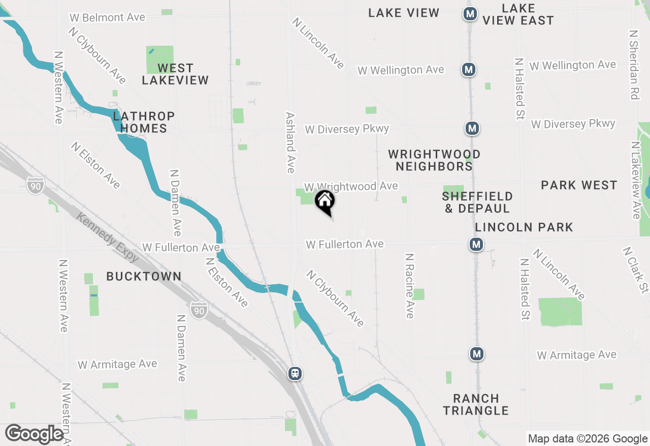 Map of 2447 N Greenview Avenue, Chicago, IL 60614
