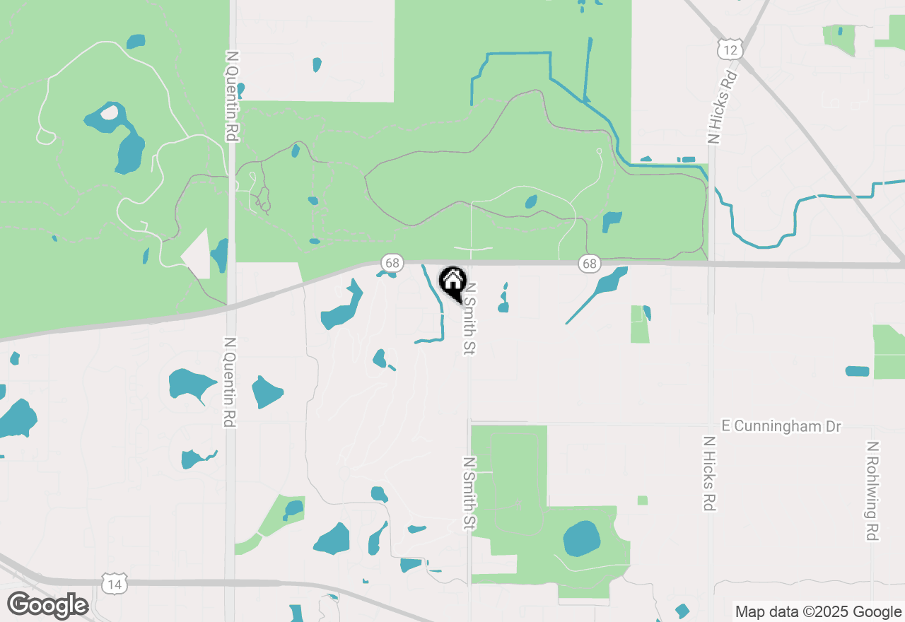 Map of 1479 N Denton Avenue, Palatine, IL 60067