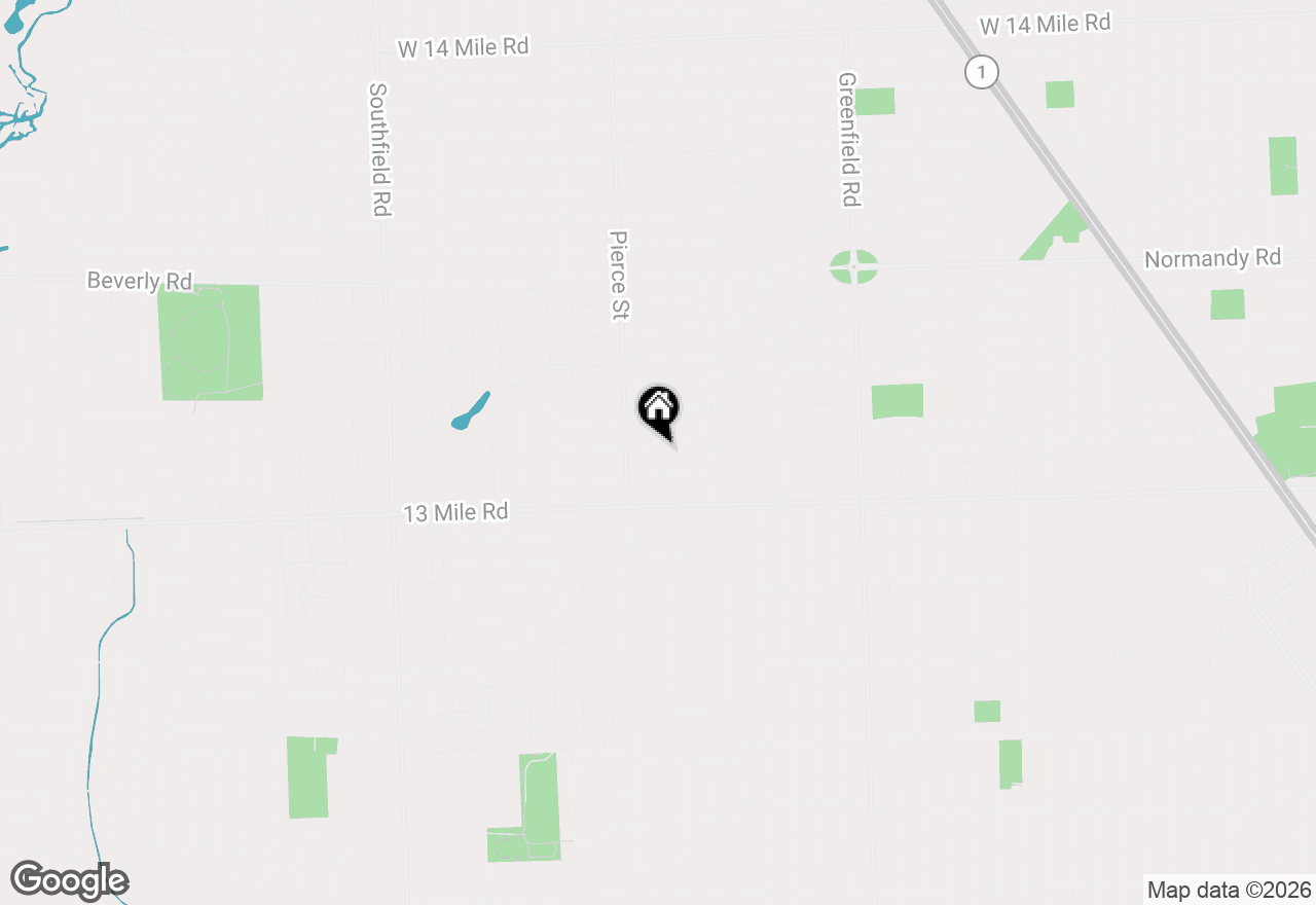 Map of 16219 Elizabeth Street, Beverly Hills, MI 48025