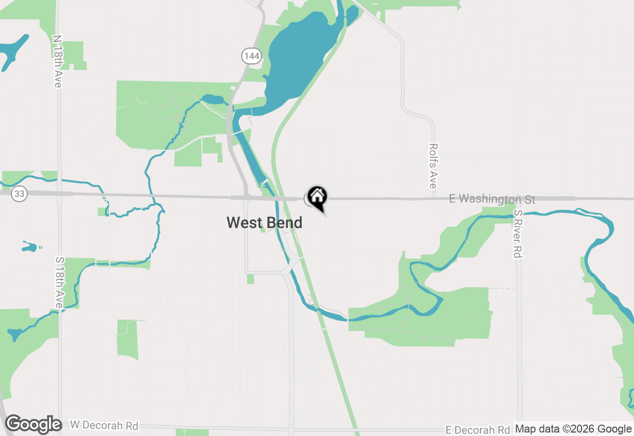 Map of 151 Edgewood Ln, West Bend, WI 53095