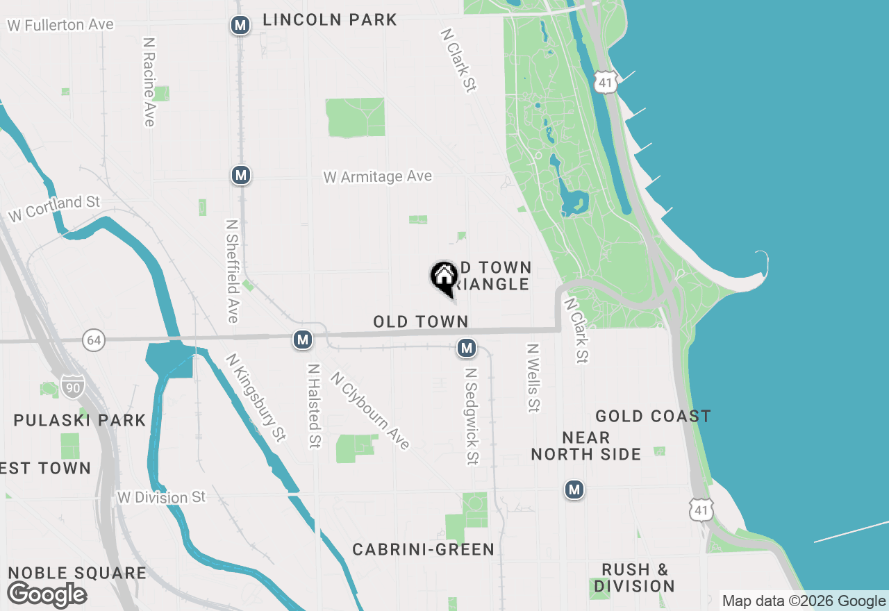 Map of 1660 N Hudson Avenue #3D, Chicago, IL 60614